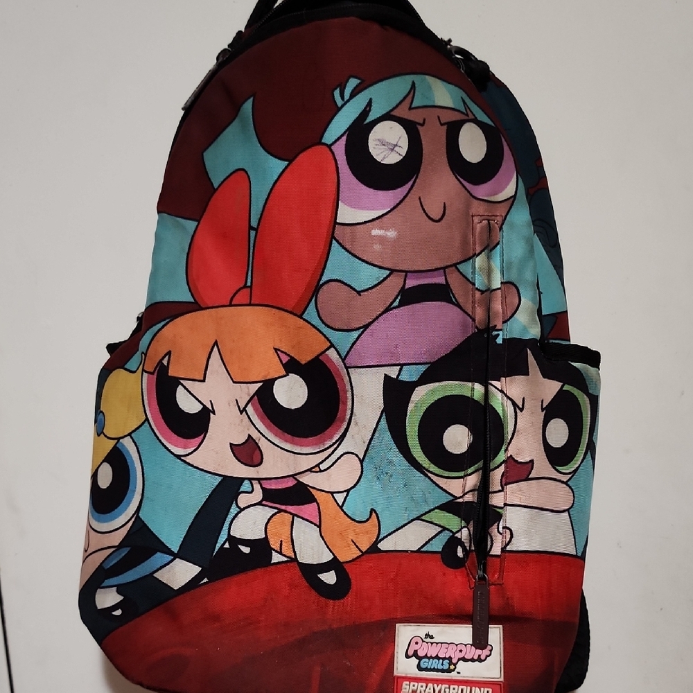 Sprayground Powerpuff Girls Backpack - Red, Blue, Black